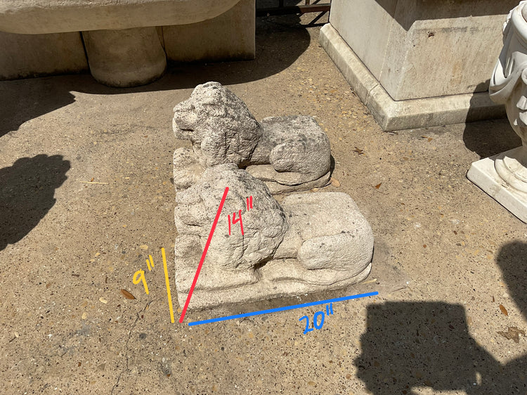 French Limestone Lion Sculptures (GE-U307)