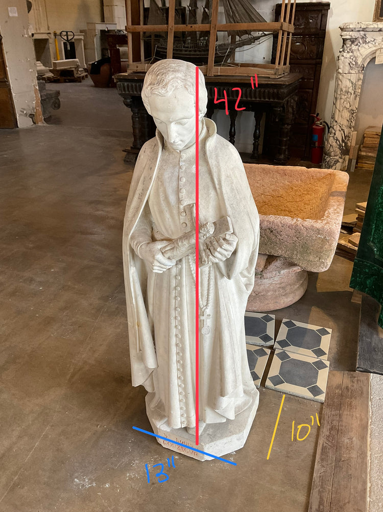French Limestone Saint Sculpture (GE-0RWF)