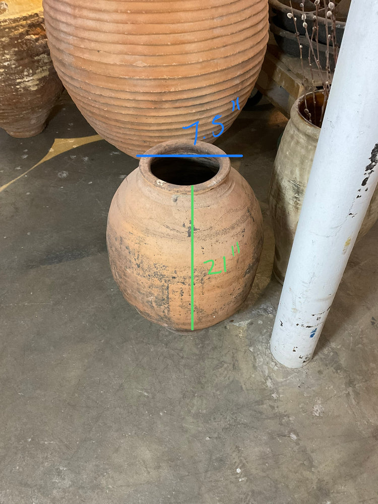 Antique Spain Terracotta Vessel (V-1118)