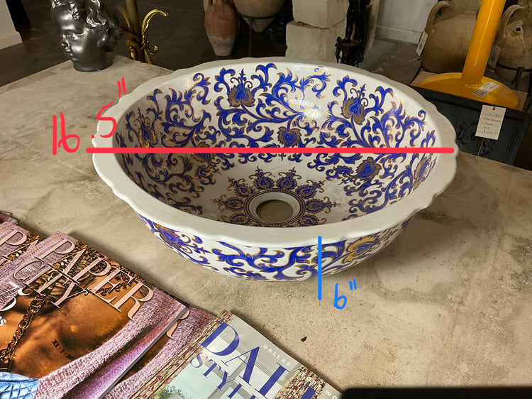 French Porcelain Sink Bowl