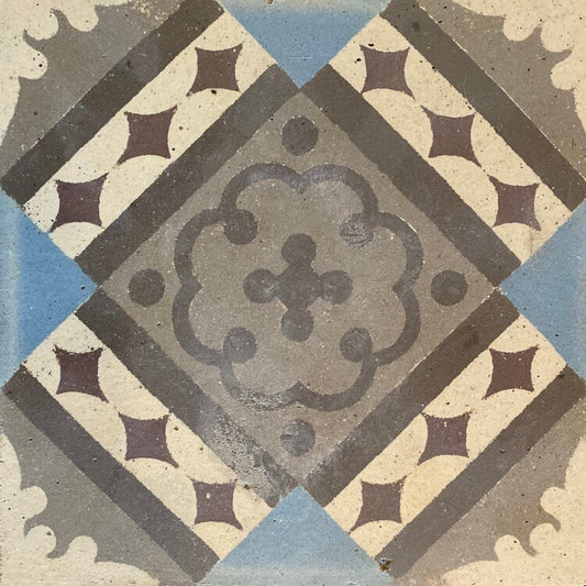 Reclaimed French Encaustic Concrete Tile (FL865)