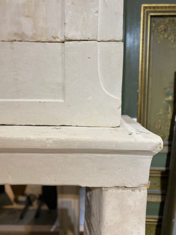 Antique French Limestone Fireplace (ALCH599)