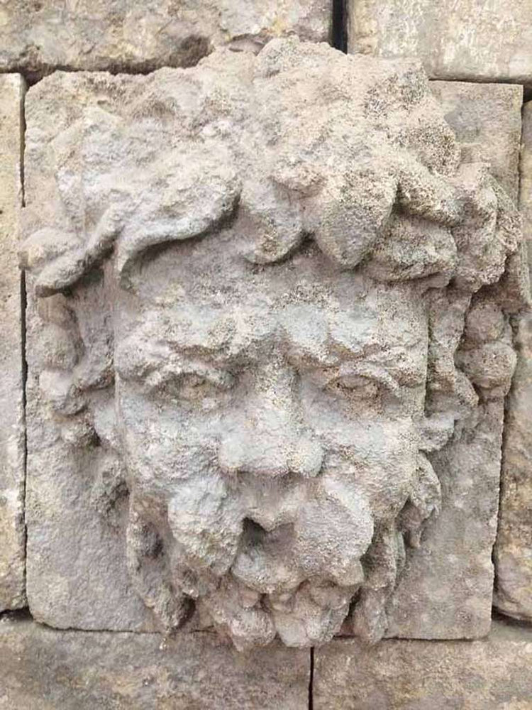 Antique French Limestone Wall Fountain (FA296)