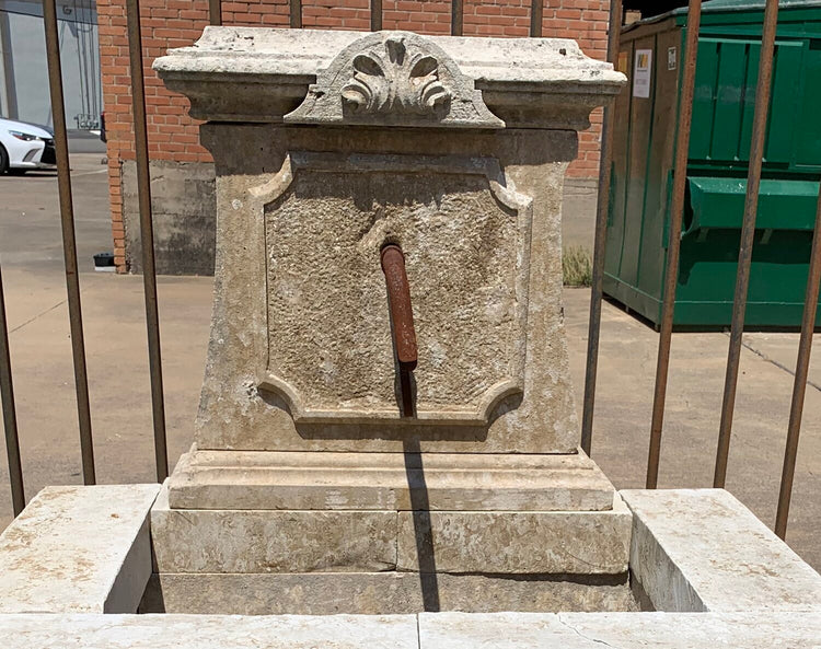 Antique French Limestone Wall Fountain (FA928)
