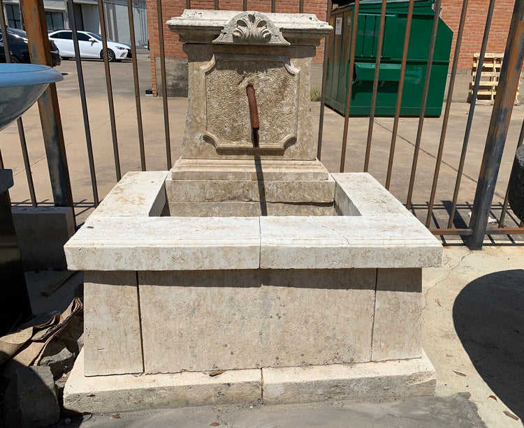 Antique French Limestone Wall Fountain (FA928)