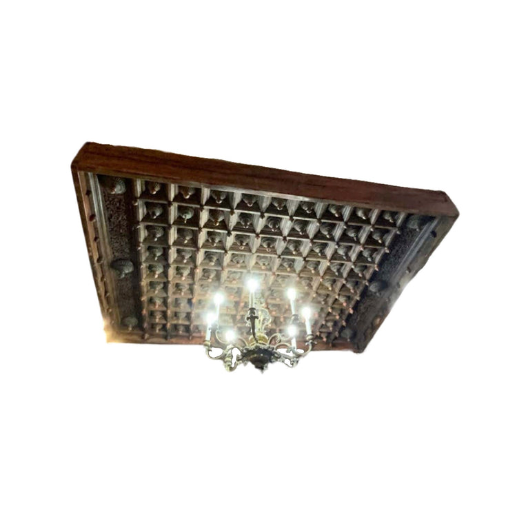 Antique French Oakwood Chandelier (L-X3232)
