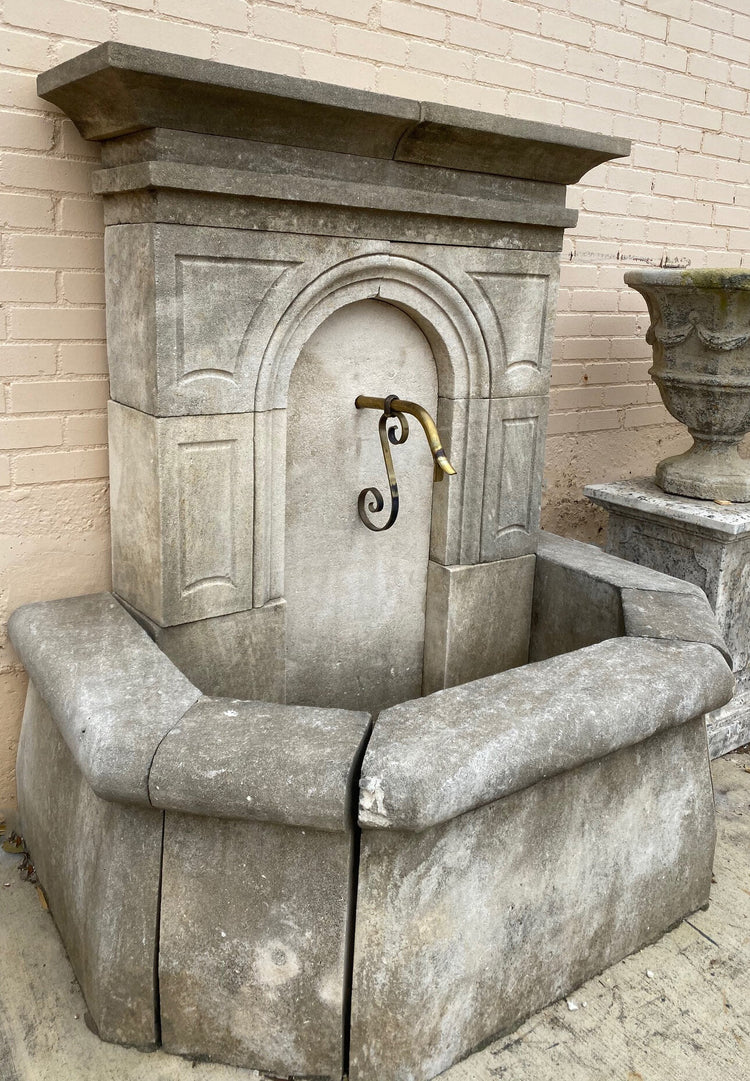 Contemporary French Limestone Wall Fountain (FO28)