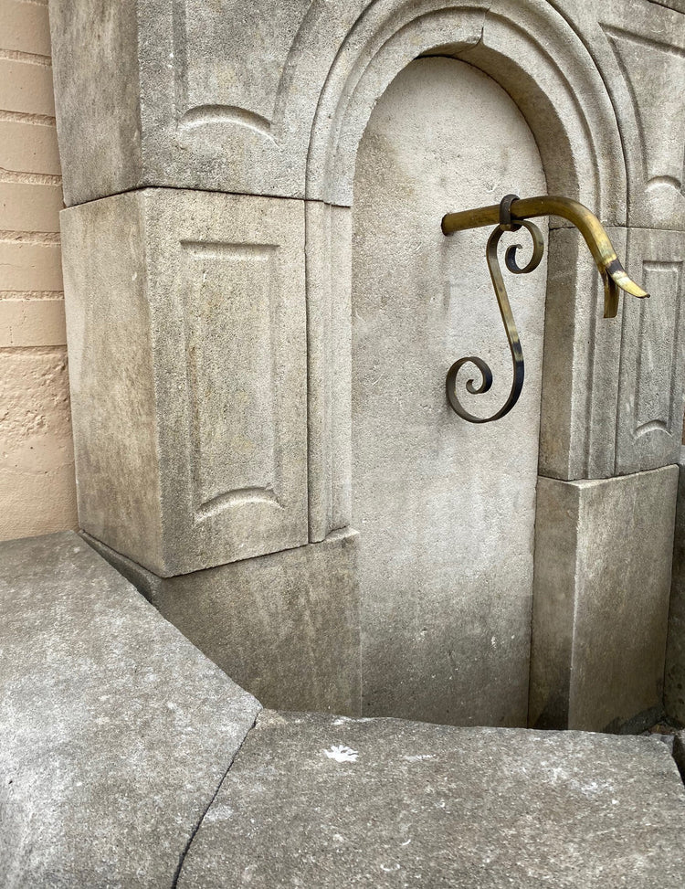 Contemporary French Limestone Wall Fountain (FO28)