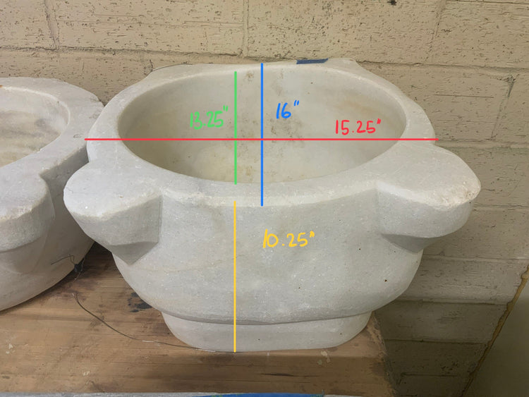 Greek White Carrara Marble Sink (MS261)