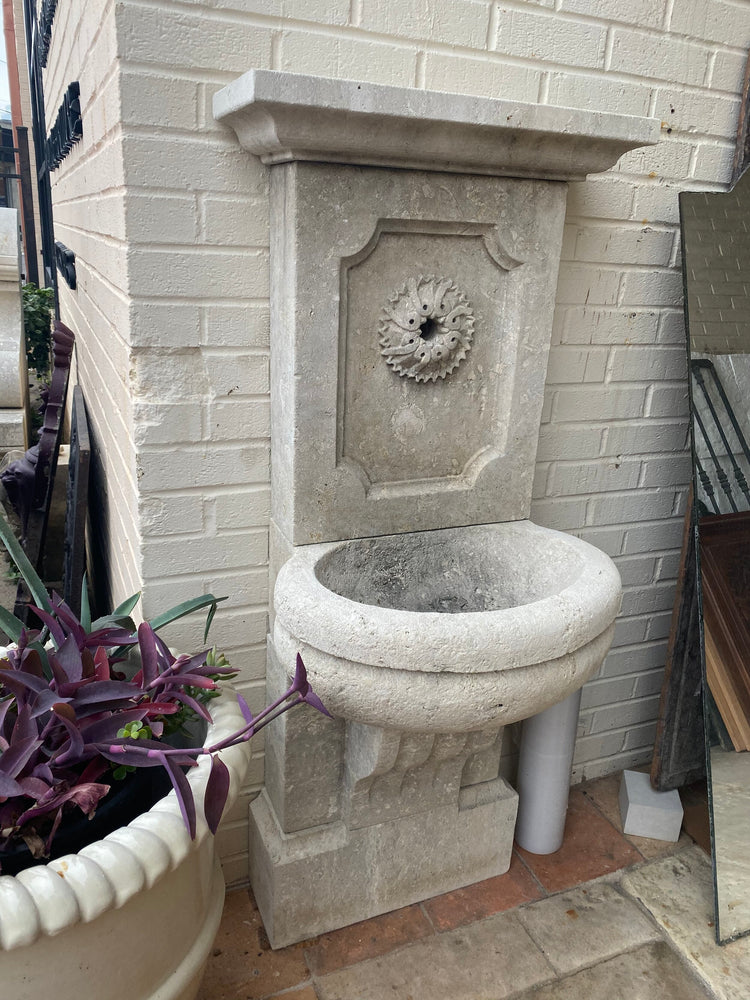 Contemporary French Limestone Wall Fountain (FO35)