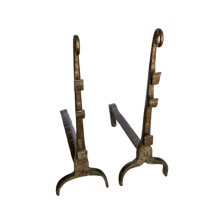 French Iron Andirons