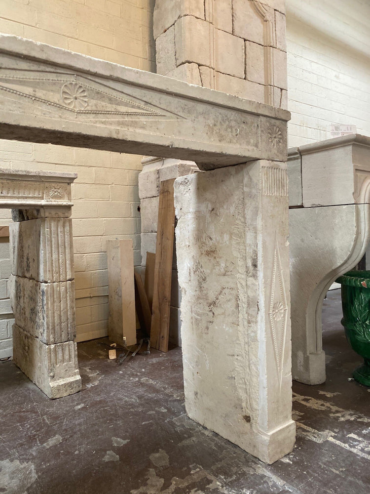 French Limestone Mantel