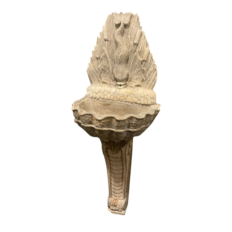 French Limestone Wall Fountain