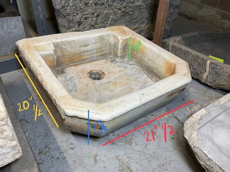 French White Carrara Marble Sink (S-HAJ7)