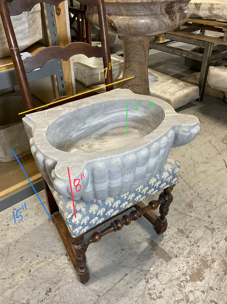 French White Marble Sink (S-IPOB)