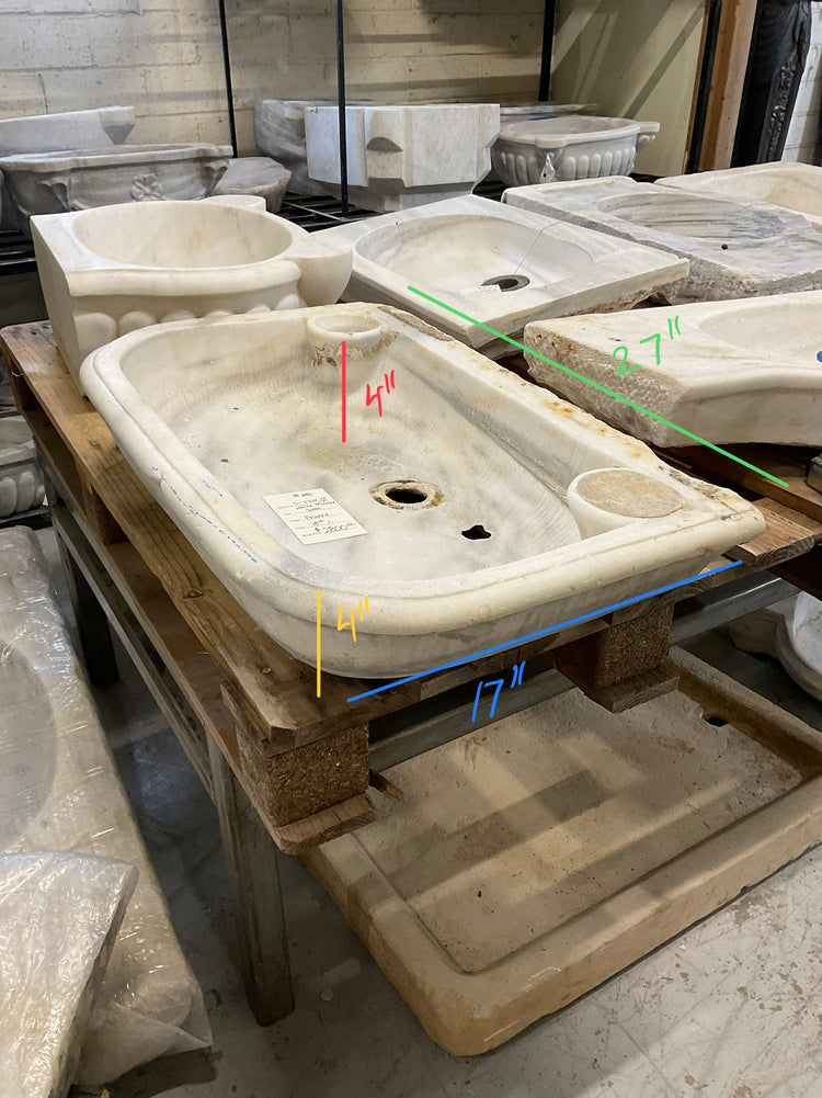 French White Marble Sink (S-XWC0)