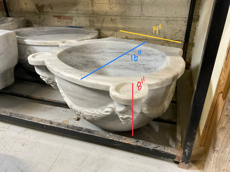 French White Marble Sink (S-UEY2)