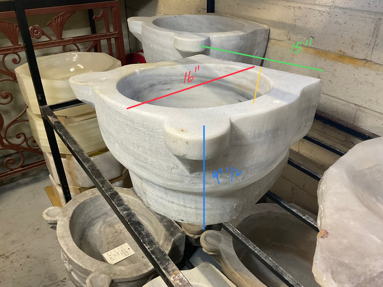 French White Marble Sink (S-TE7J)