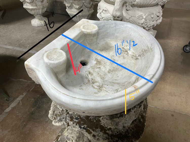 French White Marble Sink (S-SG8C)