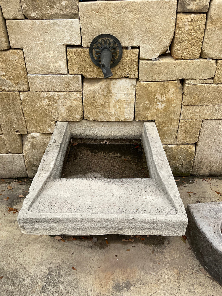 Antique French Limestone Wall Fountain (FOA-2)