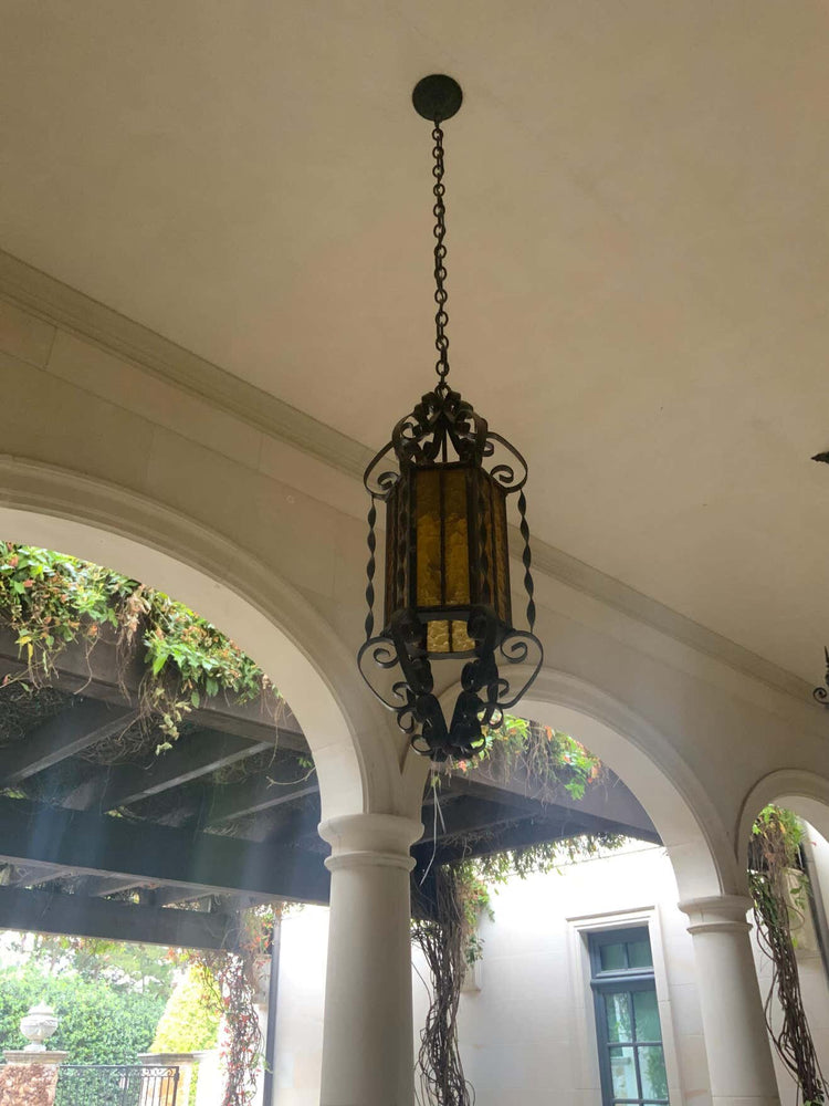 French Glass Metal Lantern (L102)