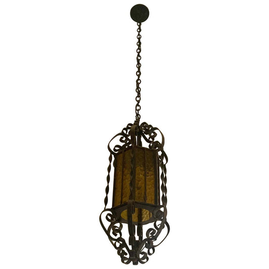 French Glass Metal Lantern (L102)