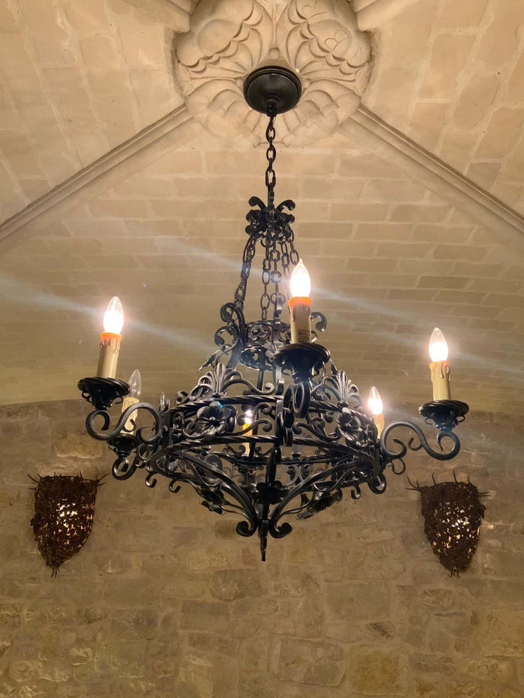 French Iron Chandelier (L114)