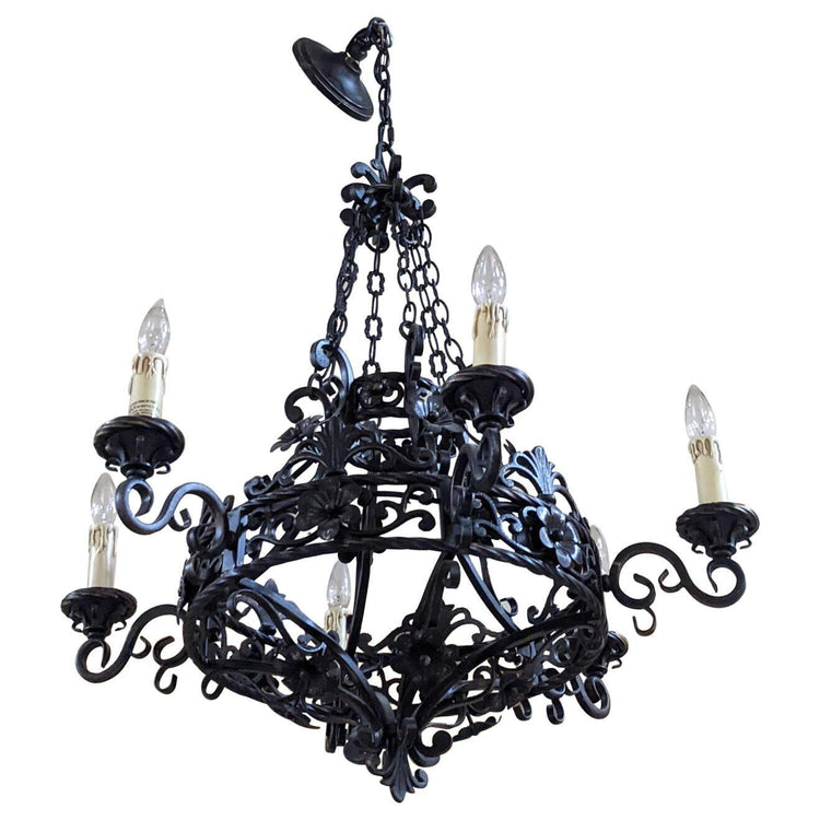 French Iron Chandelier (L114)