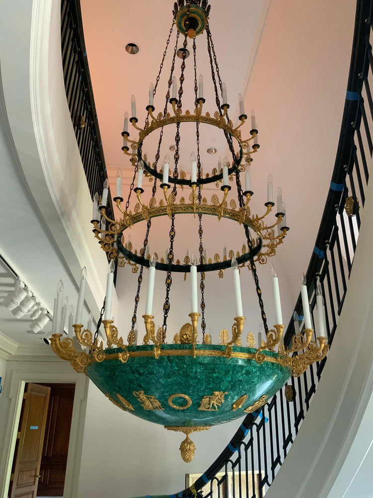 Antique French Bronze Chandelier (L117)