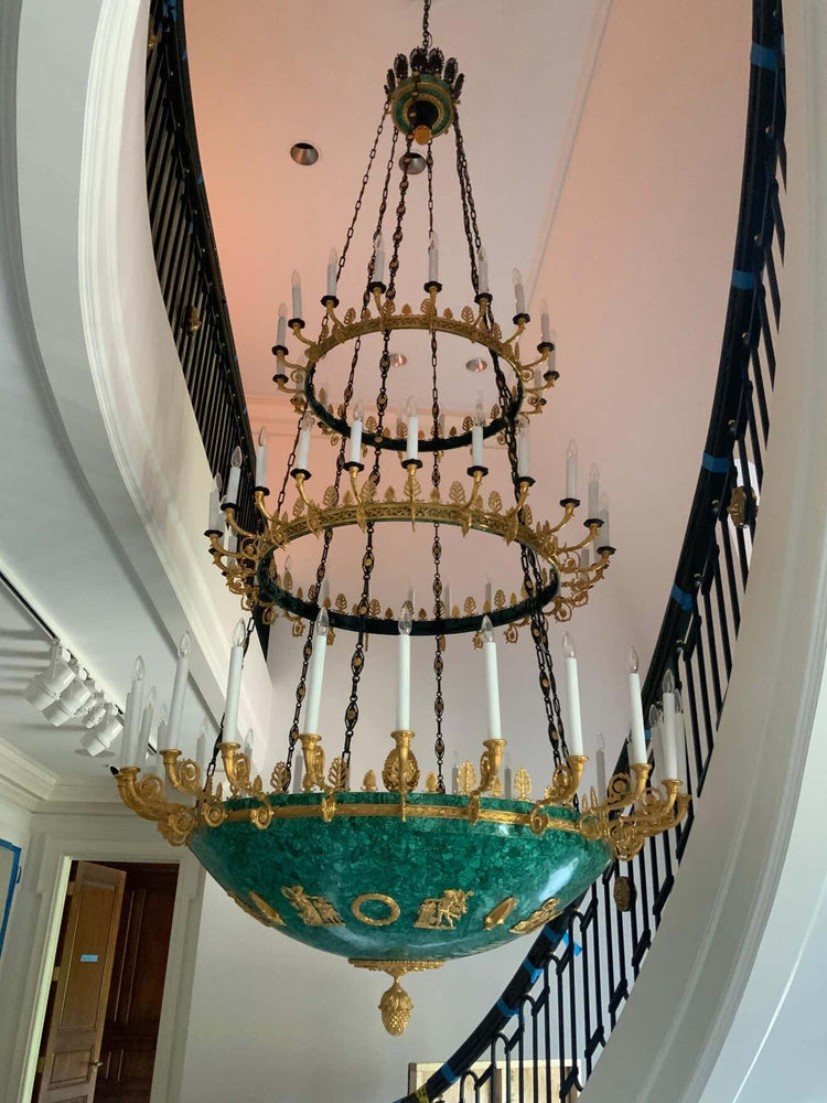 Antique French Bronze Chandelier (L117)