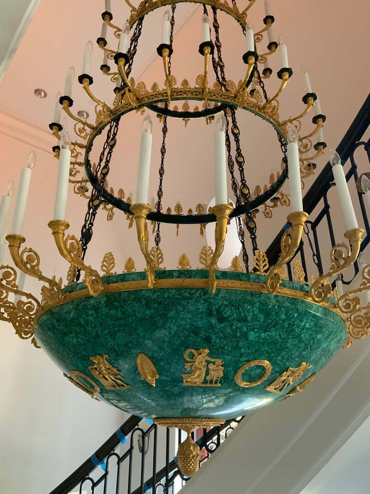 Antique French Bronze Chandelier (L117)