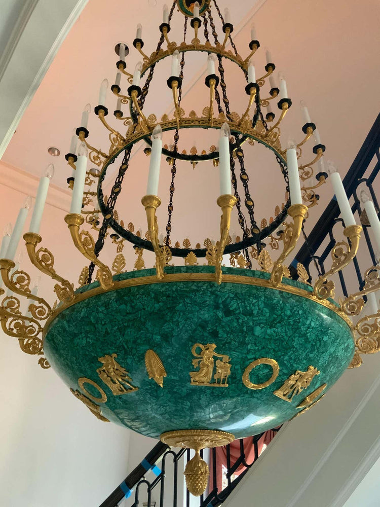 Antique French Bronze Chandelier (L117)