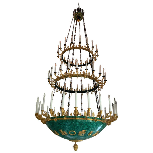 Antique French Bronze Chandelier (L117)
