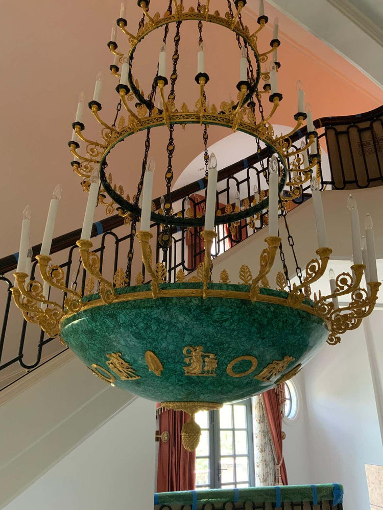 Antique French Bronze Chandelier (L117)