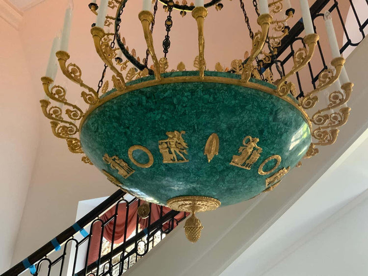 Antique French Bronze Chandelier (L117)