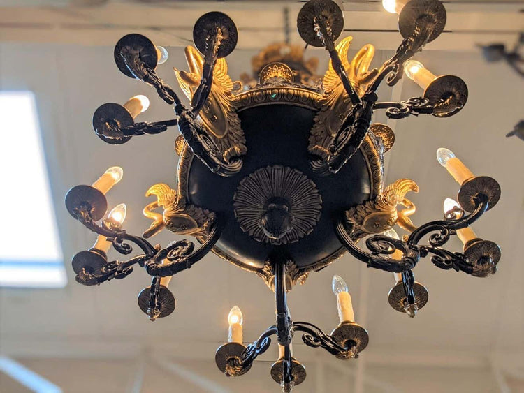 French Bronze Chandelier (L128)