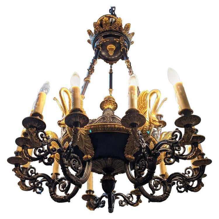 French Bronze Chandelier (L128)