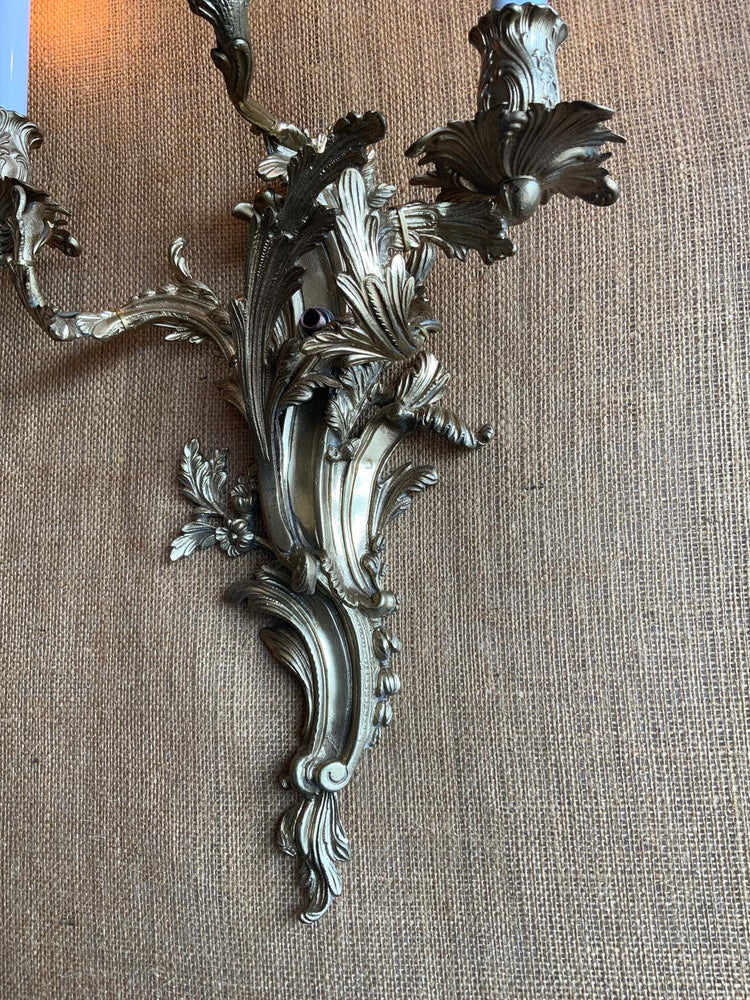 Pair of French Bronze Sconces (L137)