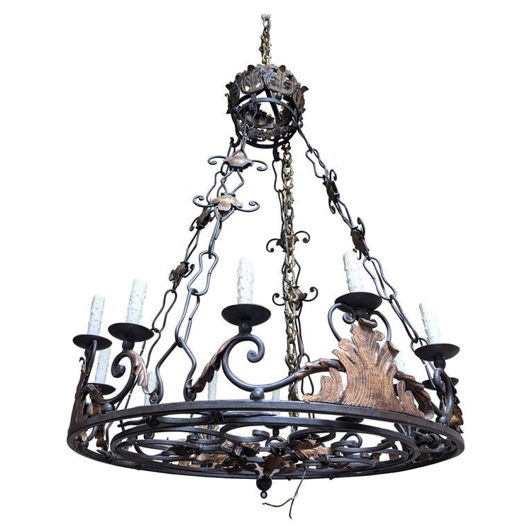 French Metal Chandelier