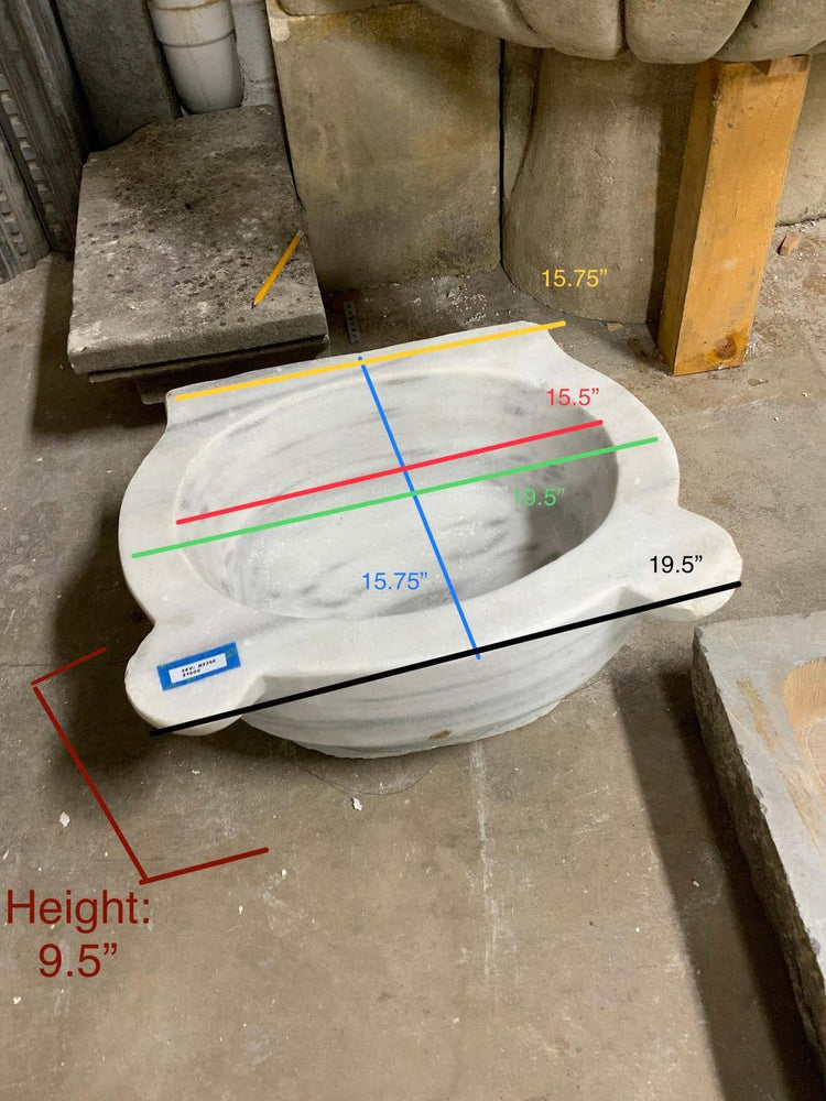 Greek White Carrara Marble Sink (MS246)