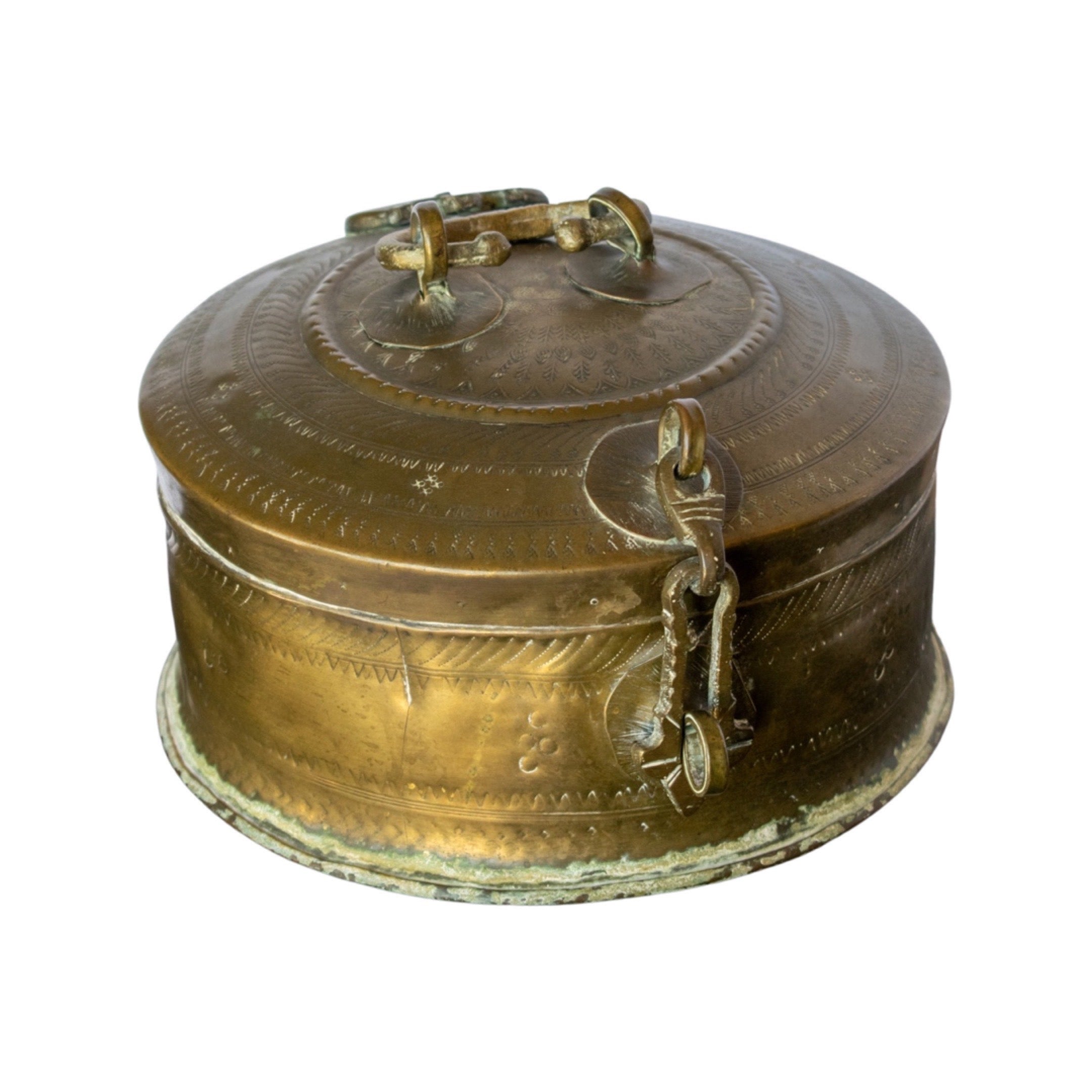 Brass Indian Chapati Box - Ca 1900
