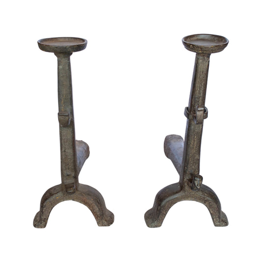 Antique French Iron Andiron (FA-BPHI)