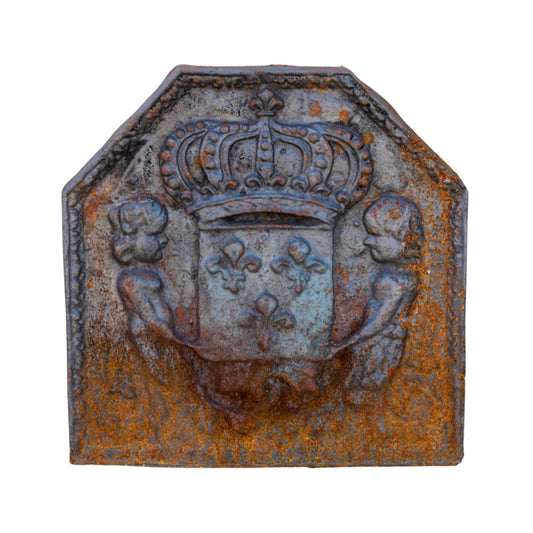 Antique French Iron Fireback (FA-1PWJB)