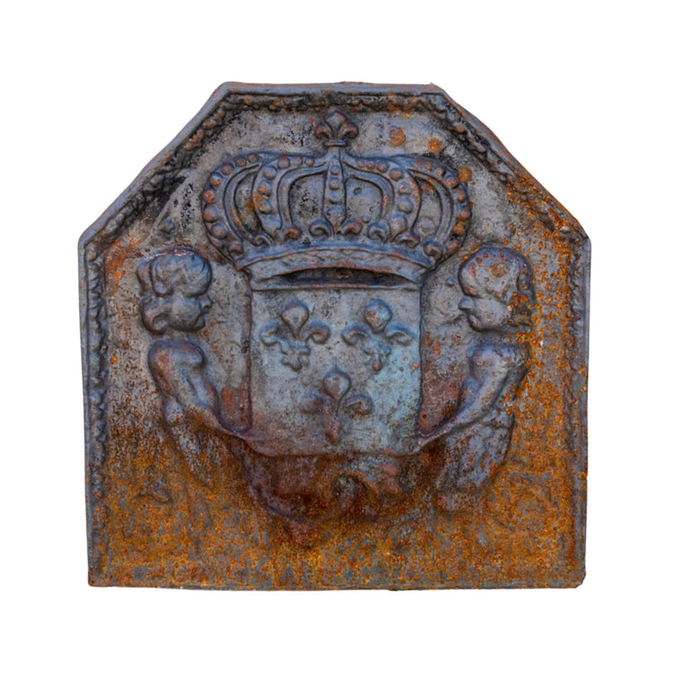 Antique French Iron Fireback (FA-1PWJB)