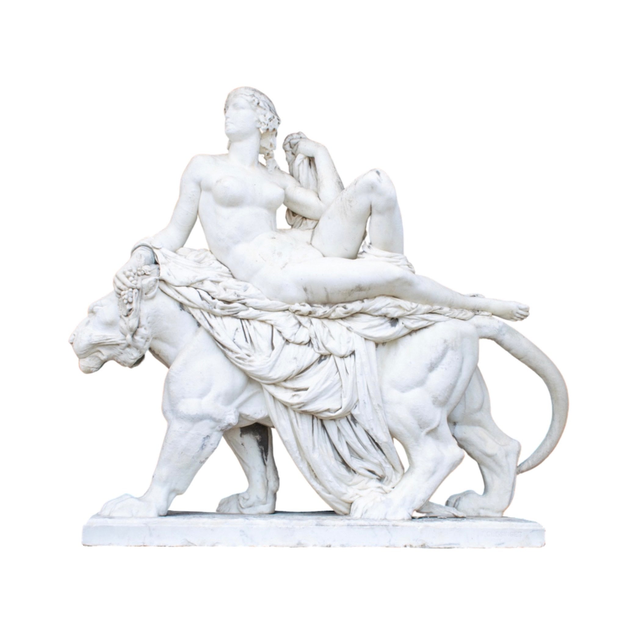 Italian White Marble Sculpture of 'Le Triomphe D'Ariadne' by Jean-Bapt