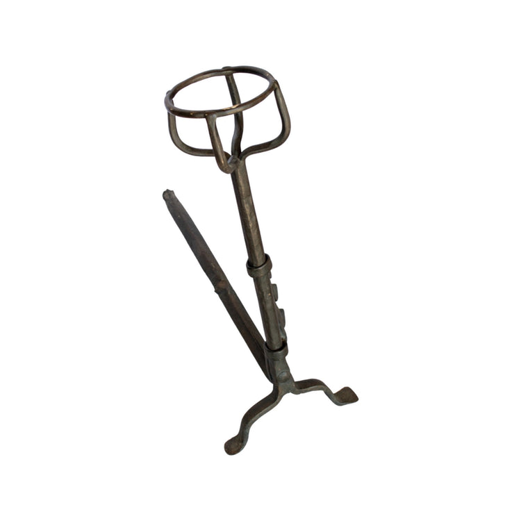 Antique French Single Steel Andiron (FA-MJDX)