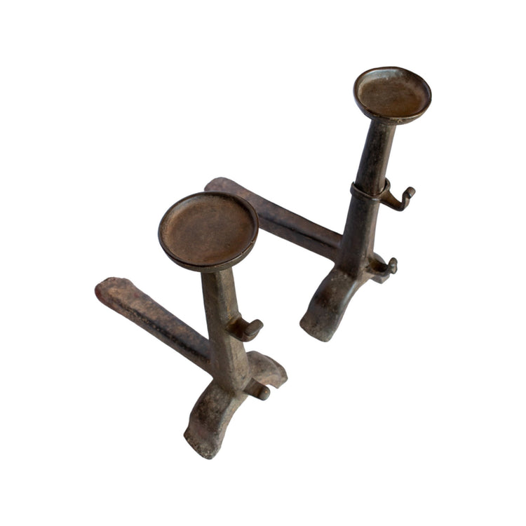 Antique French Iron Andiron (FA-BPHI)