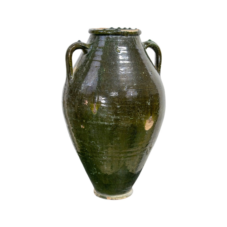 Antique Greek Terracotta Glazed Vessel (V-PYBC)