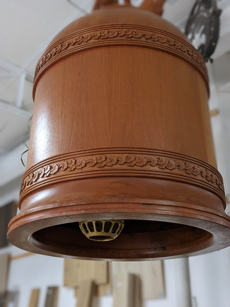 French Wooden Lamp (L143)