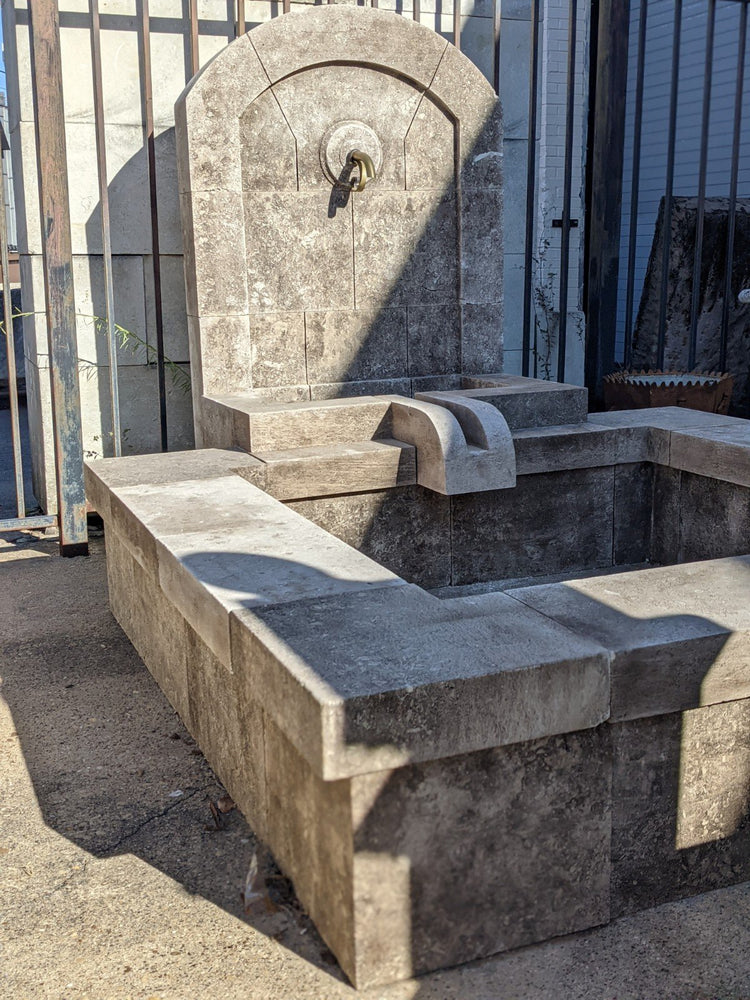 Contemporary French Limestone Wall Fountain (FO925)